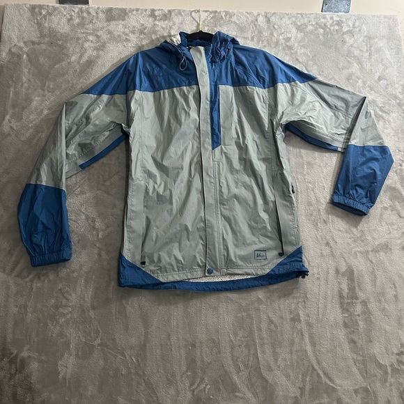 REI nylon weatherproof windshell hooded jacket - Picture 1 of 16